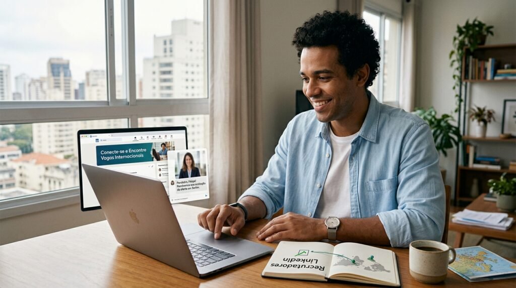 Mais da metade dos brasileiros que conseguiram vaga no exterior usaram o LinkedIn para se conectar com recrutadores, mostra pesquisa