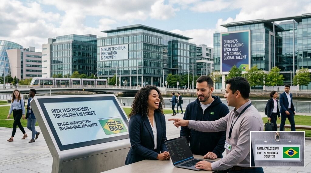 Irlanda vira o novo hub tecnológico da Europa e abre vagas com os maiores salários do continente para brasileiros