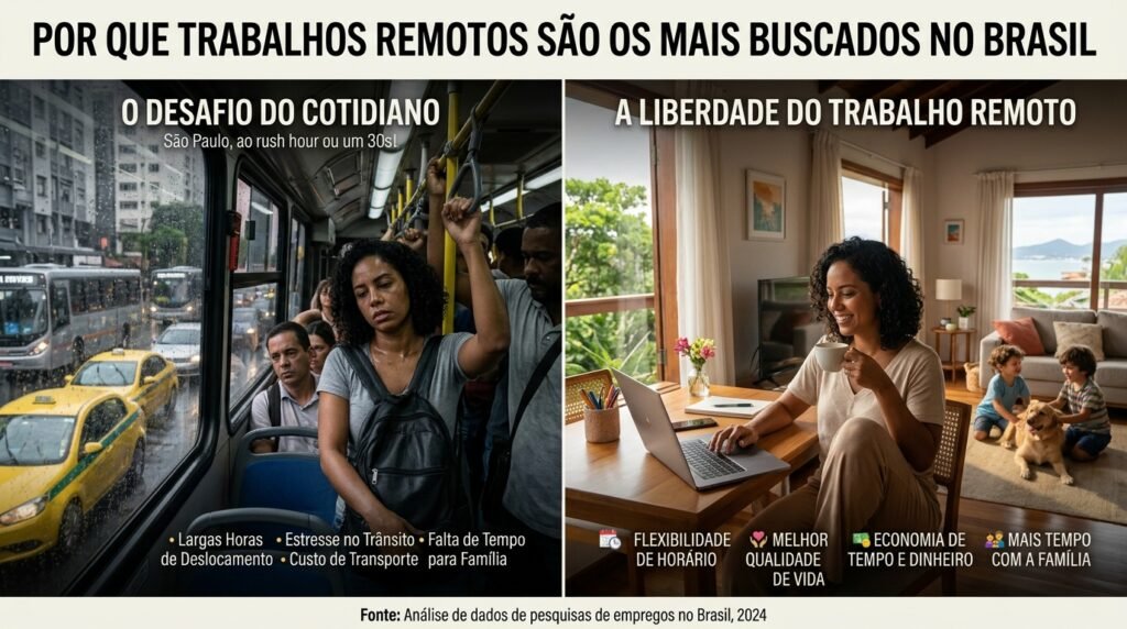 Vagas remotas continuam sendo o termo mais buscado nos sites de emprego do Brasil, veja por quê